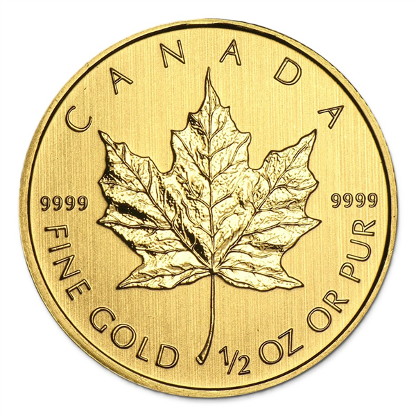 2021 1/2 oz Canada Maple Leaf .9999 Gold Coin BU